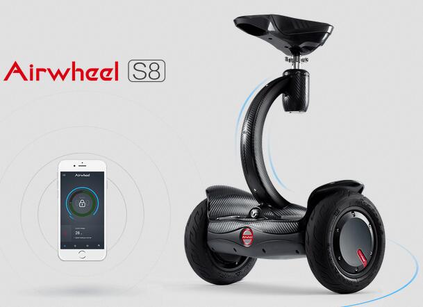 Airwheel S8 2-wheeled electric scooter is versatile. 